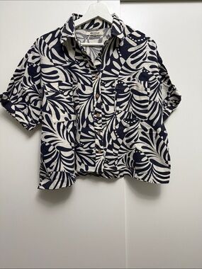 Rip curl cotton/linen blend oversized Buttondown shirt